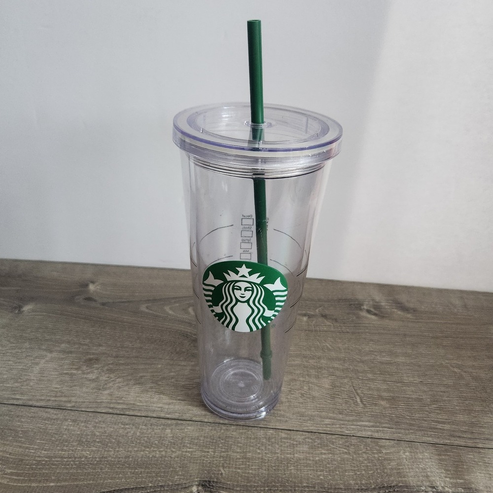 Starbucks Clear Double Wall Acrylic Cold Cup Tumbler 24 oz Venti Coffee Tea